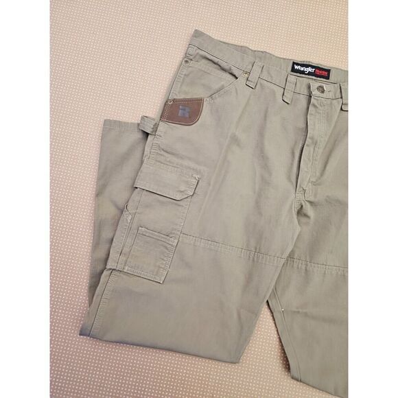 Mens 44x30 Wrangler RIGGS Canvas Double Front Knee Cargo Ripstop 103W060BR Pants - Picture 10 of 11